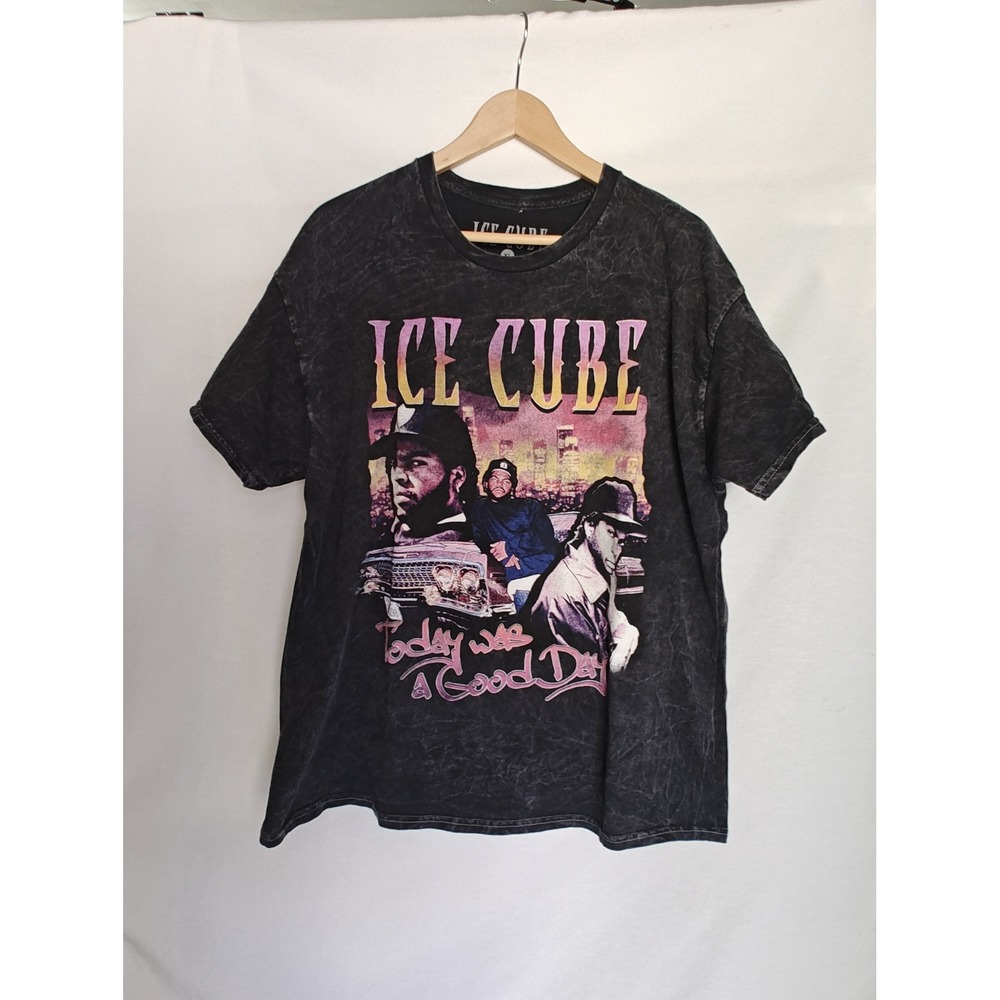 Ice Cube Graphic Tee Short Sleeve Acid Wash Pink Today was‎ a good day Friday XL